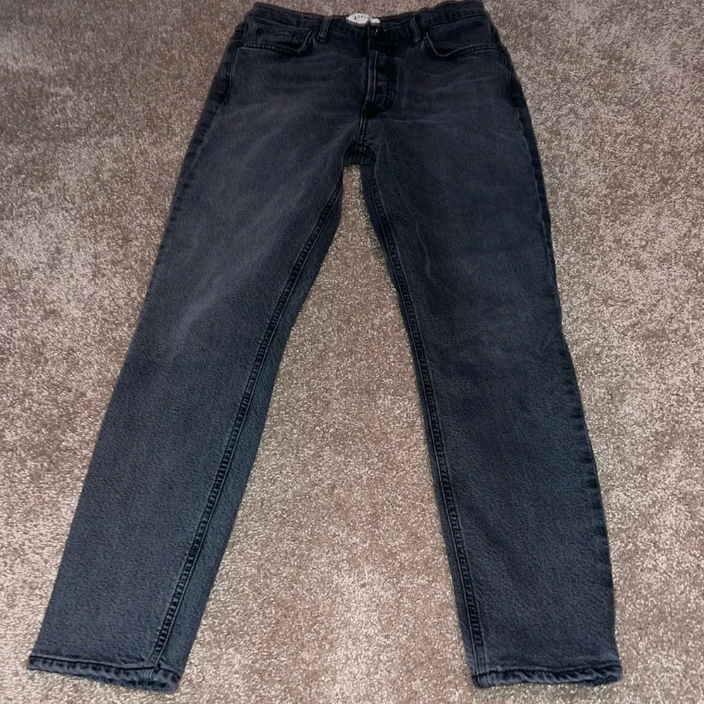 AGOLDE Nico High Rise Black Denim Jeans 27 Revolve - Button Fly. U